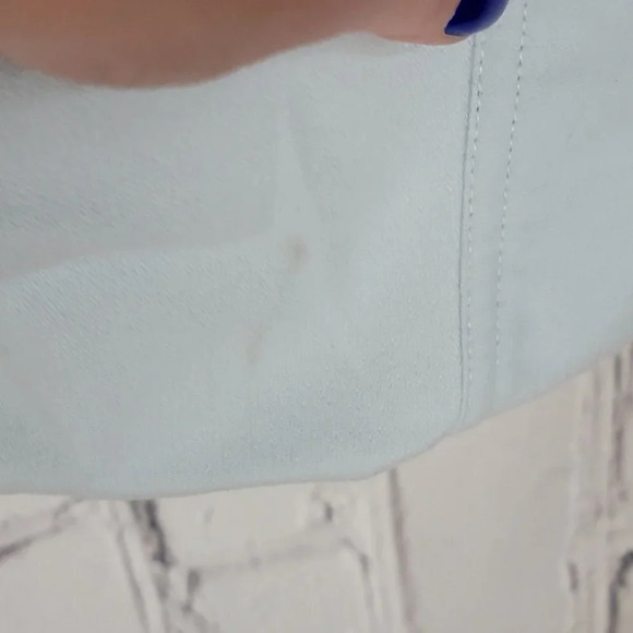 EDDIE Bauer Light Baby Blue Button Up Brushed Flannel Soft Shacket Shirt L - Picture 4 of 11